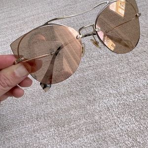 Mui Mui mirror rimless Sunglasses